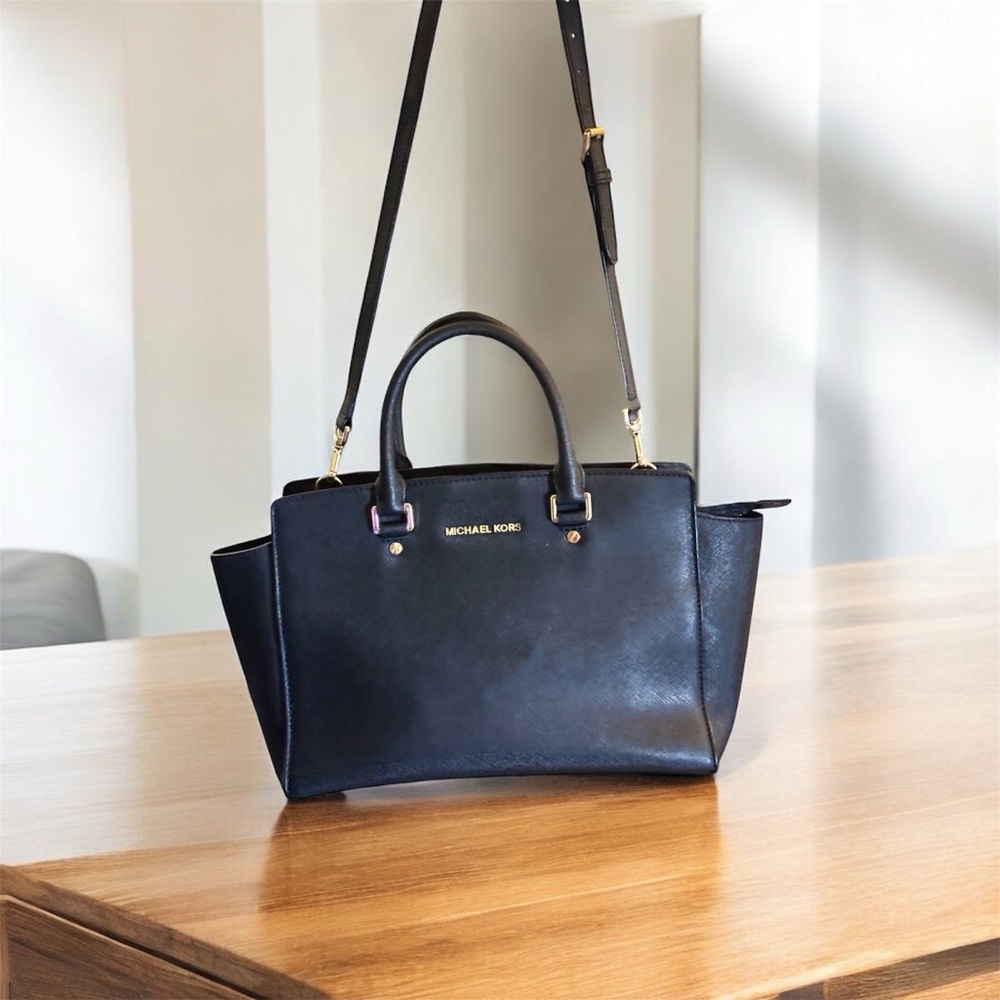 Medium Michael Kors Safiano leather Satchel